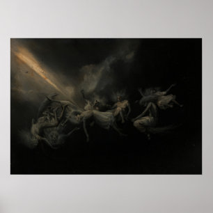 De blikseminslag trof een heksenkuil, herwerkte poster