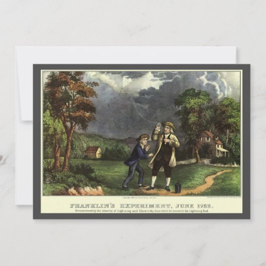 De bliksemproef met een vlieger van Benjamin Frank (Voorkant)