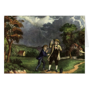 De bliksemproef met een vlieger van Benjamin Frank