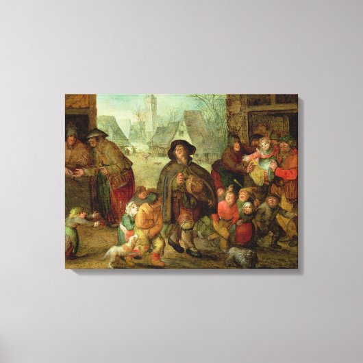 De Blind Hurdy Gurdy Player Canvas Afdruk (Voorkant)