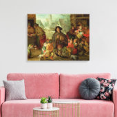 De Blind Hurdy Gurdy Player Canvas Afdruk (Insitu (Woonkamer))