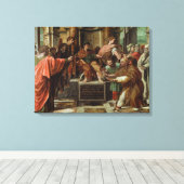 De Blinding van Elymas (cartoon voor de Sistine Ch Canvas Afdruk (Insitu (Houten vloer))