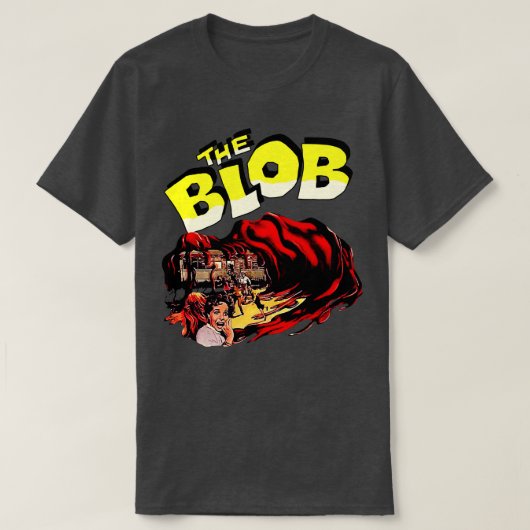 DE BLOB Retro Cult Classic Horror Fan Art T-shirt (Design voorkant)