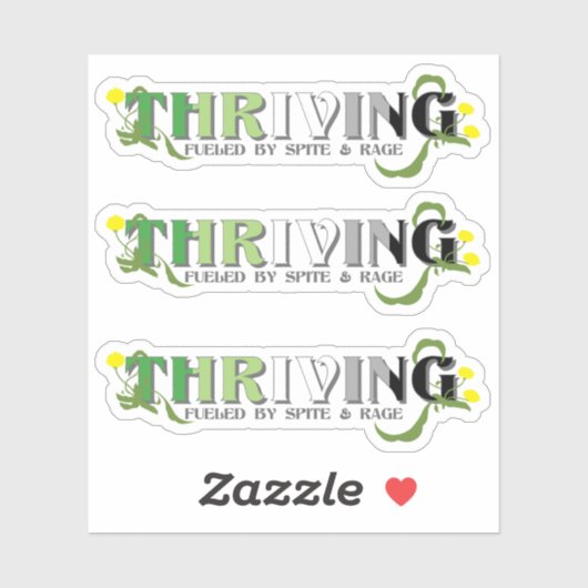 De bloeiende Aro Pride Sticker (Vel)