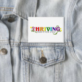 De bloeiende Rainbow Pride Button (Insitu)