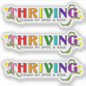 De bloeiende Rainbow Pride Sticker (Voorkant)