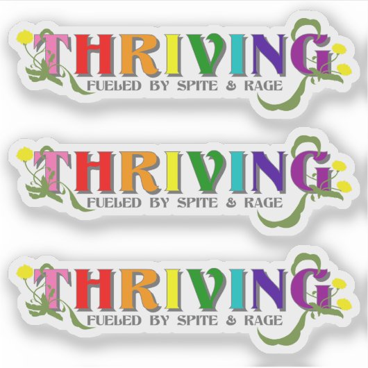 De bloeiende Rainbow Pride Sticker (Voorkant)