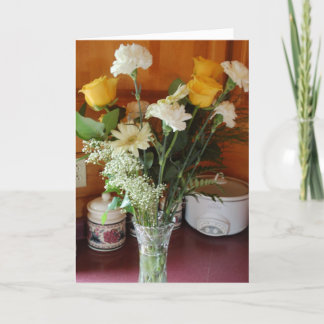 de bloem dankt u kaardt bedankkaart