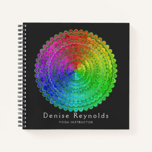 De Bloem Mandala van de regenboog Notitieboek