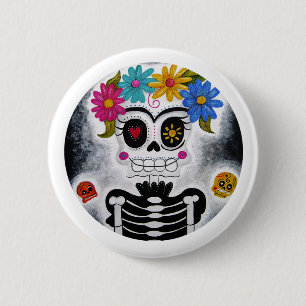 De bloem ronde button 5,7 cm