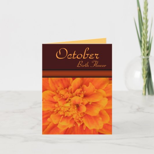 De Bloem van de Geboorte van oktober - de Kaart (Voorkant)