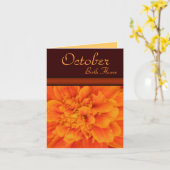 De Bloem van de Geboorte van oktober - de Kaart (Gele Bloem)