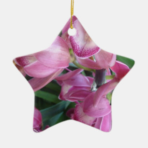 De bloem van de orchidee keramisch ornament