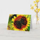 De Bloem van de vlinder Kaart (Gele Bloem)