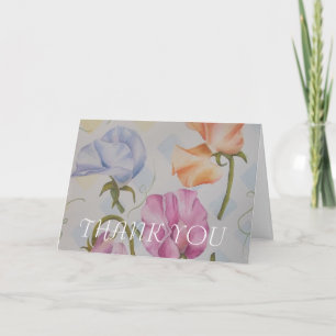 DE BLOEM VAN DE WATERVERF VAN SCHATTEN DANKT U BEDANKKAART