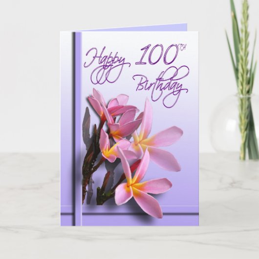 De bloemen 100ste Kaart van de Gelukwensen van de (Voorkant)
