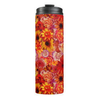 De bloemen Heldere Rijke Roodgloeiende Madeliefjes Thermosbeker