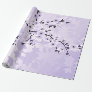 De bloemen Kers komt Paars tot bloei Cadeaupapier