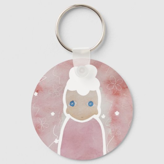 De bloemen moeten wit zijn sleutelhanger (Voorkant)