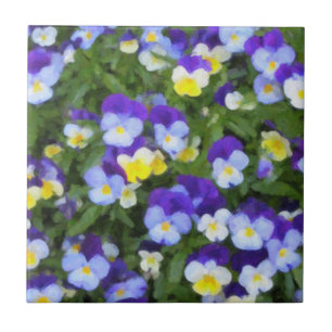 De bloemen Treeften van de Tegel Pansies van Tegeltje
