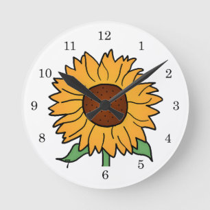 De Bloemen van de cartoon, de BloemenZonnebloem Ronde Klok