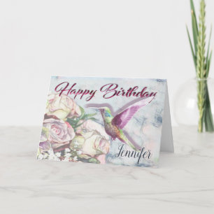 De Bloemen van de kolibrie en de Gelukkige Naam Kaart