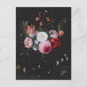 De Bloemen van de lente in een glasvaas, 17de eeuw Briefkaart