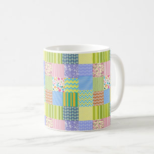 De Bloemen van de Stippen van de Strepen van de Koffiemok