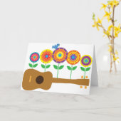 De Bloemen van de ukelele Kaart (Gele Bloem)