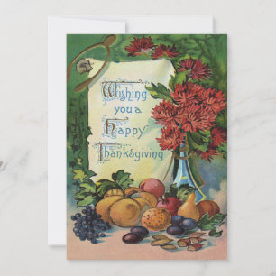 De Bloemen van de Vaas van het Fruit van het Feestdagenkaart