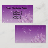 De Bloemen van de vlinder Visitekaartje (Voorkant / Achterkant)