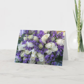 De bloemen van het huwelijk bedankkaart