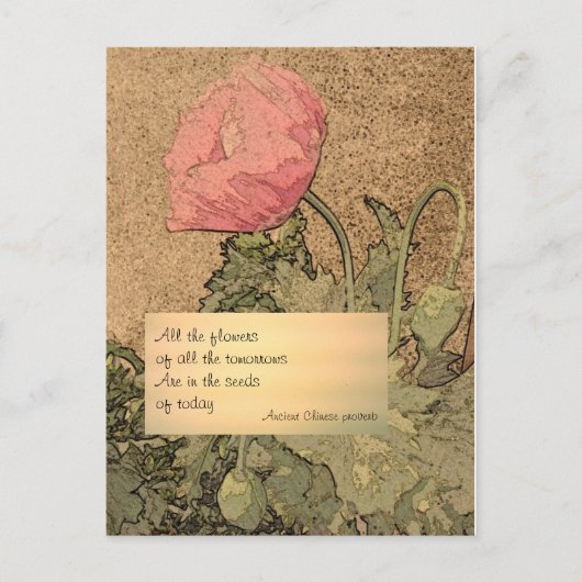 De bloemen van morgen briefkaart (Voorkant)