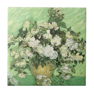 De bloemen van Van Gogh in de vaas Tegeltje