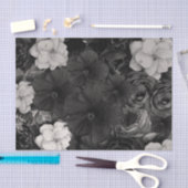 De BloemenCollage van Black&White Tissuepapier (Craft)