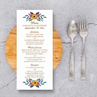 De Bloemenkrans Witte bruiloft Collectie Menu