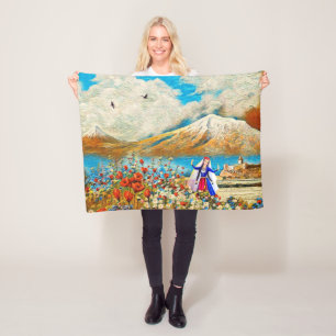 De bloemenmeisjes fleece deken, klein deken