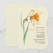 De BloemenUitnodiging van narcissen Kaart (Voorkant / Achterkant)