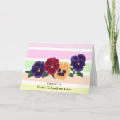 De BloemenVerjaardag van Pansies Kaart (Achterkant)