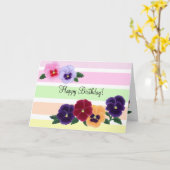 De BloemenVerjaardag van Pansies Kaart (Gele Bloem)