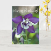 De bloemfoto van de akelei kaart (Gele Bloem)