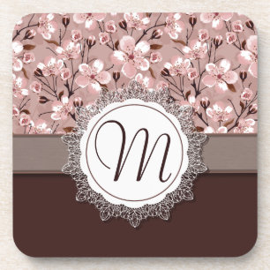 De Bloesems van de kers met het Monogram van het K Onderzetter