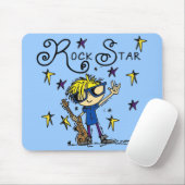 De blonde Ster van de Rots van de Jongen Muismat (Met muis)