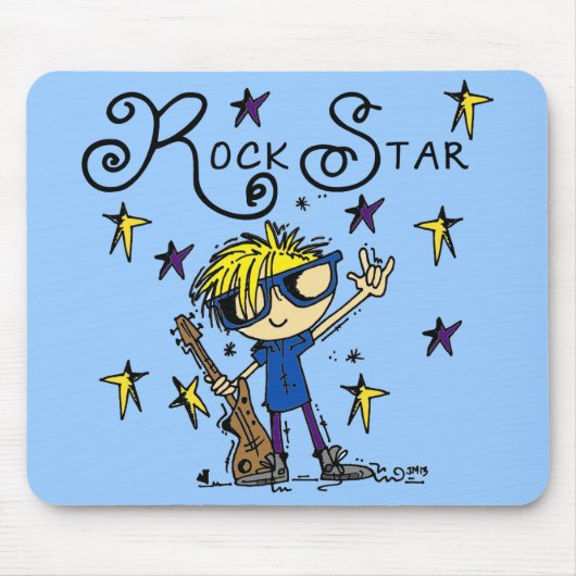 De blonde Ster van de Rots van de Jongen Muismat (Voorkant)