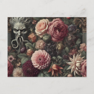 De Bloom-Eater's Sermon - Gotische Barokke Bloemen Feestdagenkaart