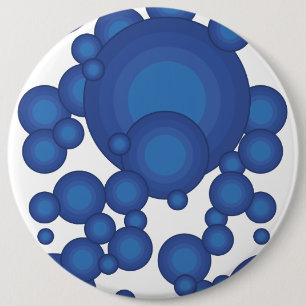 De Blue 70-jaarstilcirkel Ronde Button 6,0 Cm