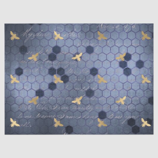 De Blue Bee Serie Design 12 Tissuepapier (Voorkant)