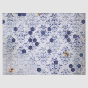 De Blue Bee Serie Design 13 Tissuepapier
