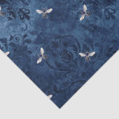 De Blue Bee Serie Design 7 Tissuepapier (Detail)