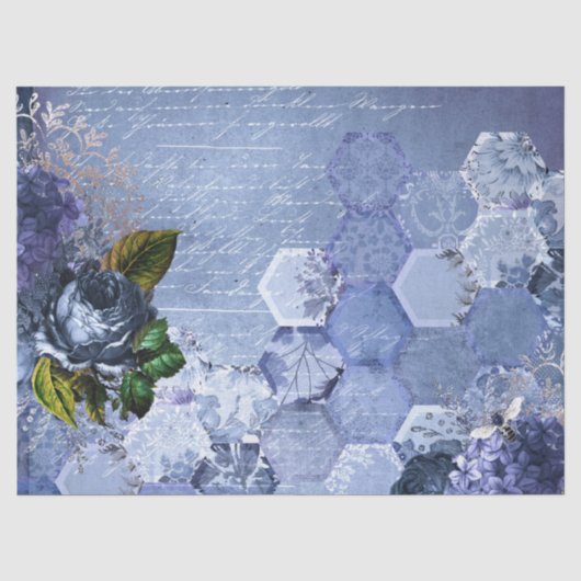 De Blue Bee Serie Ontwerp 9 Tissuepapier (Voorkant)